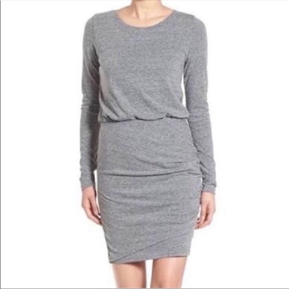 Leith Long Sleeve Ruched Dress